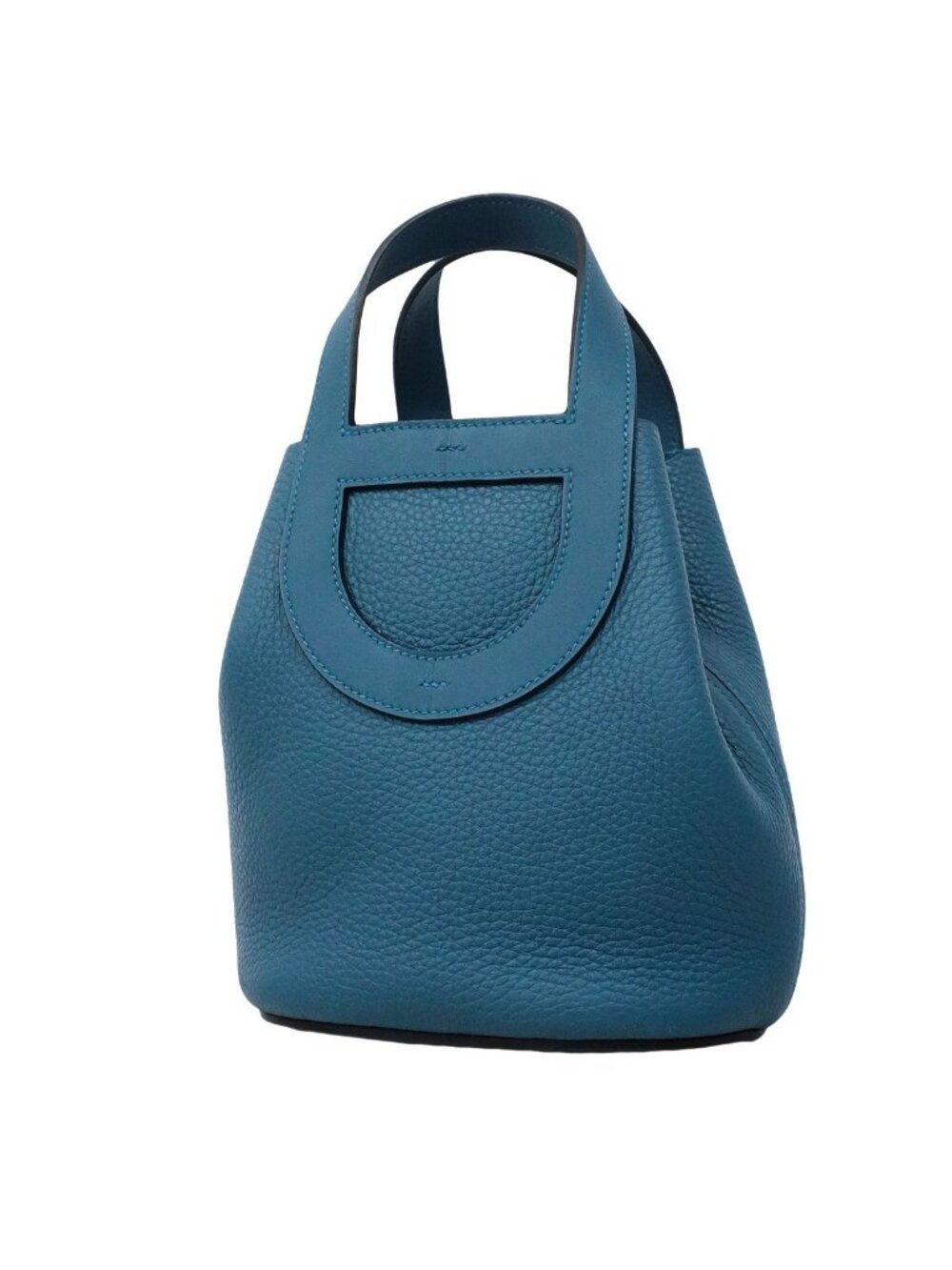 Hermes Handbag in the Loop 18 Taurillon Clemence Blue Thailand Silver